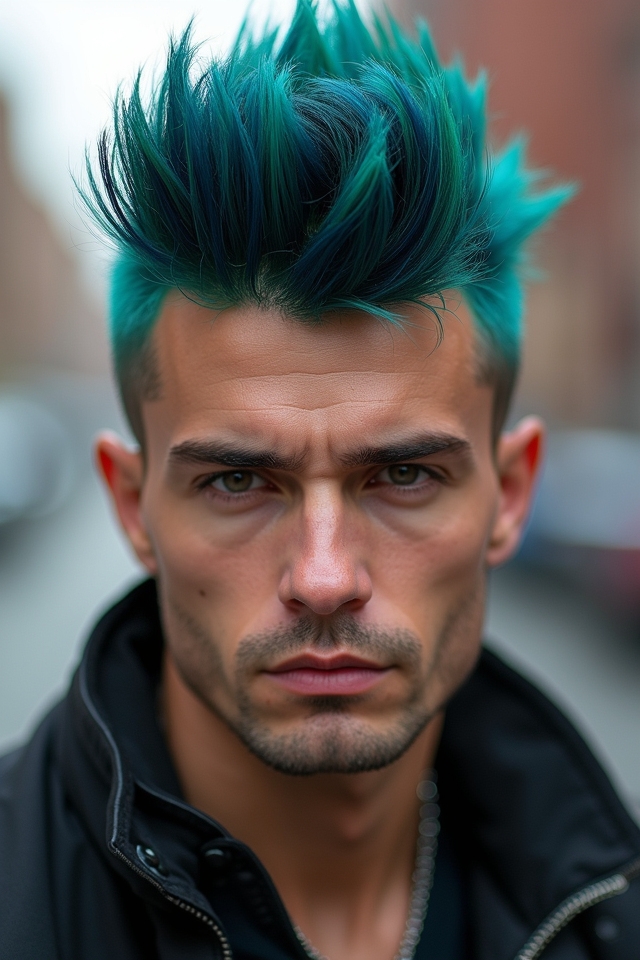 bold confident mohawk styling