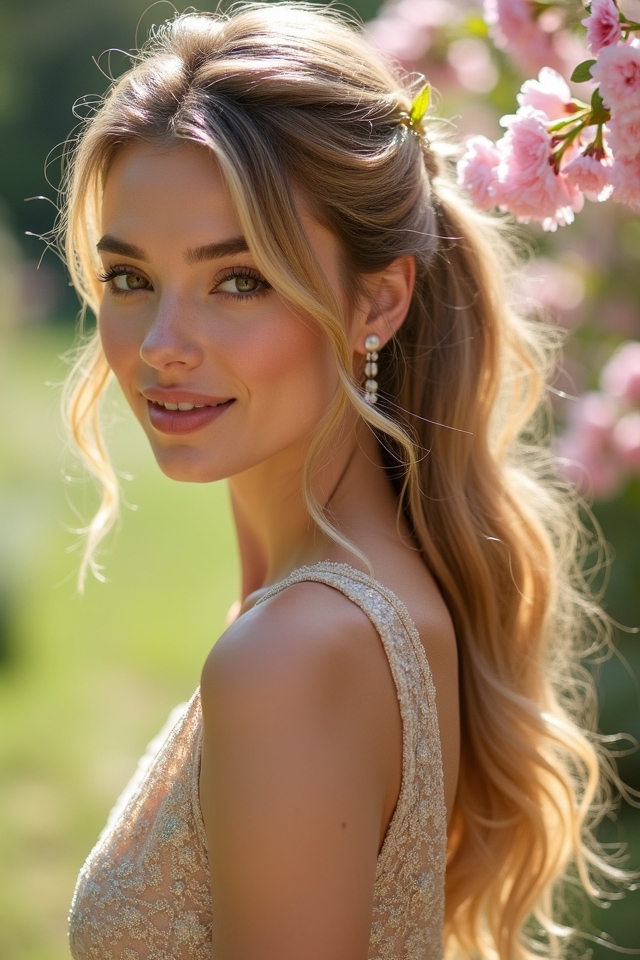 chic accented side ponytail