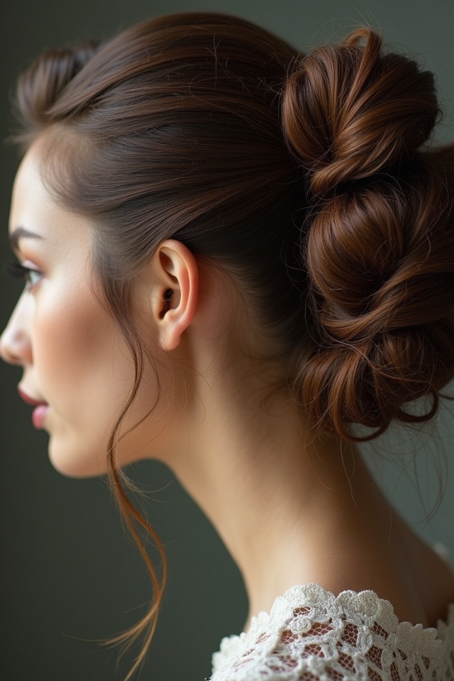 chic ponytail with accessories