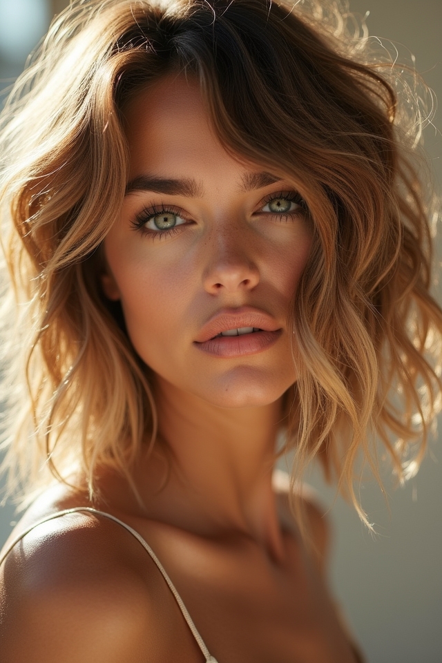 chic textured shaggy bob