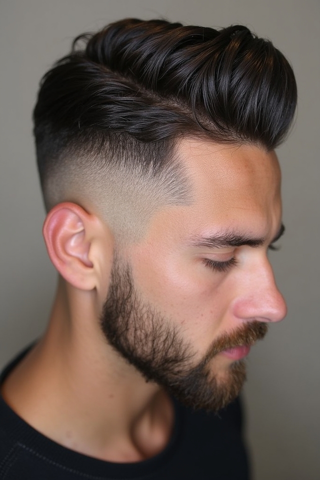 cool low fade beard