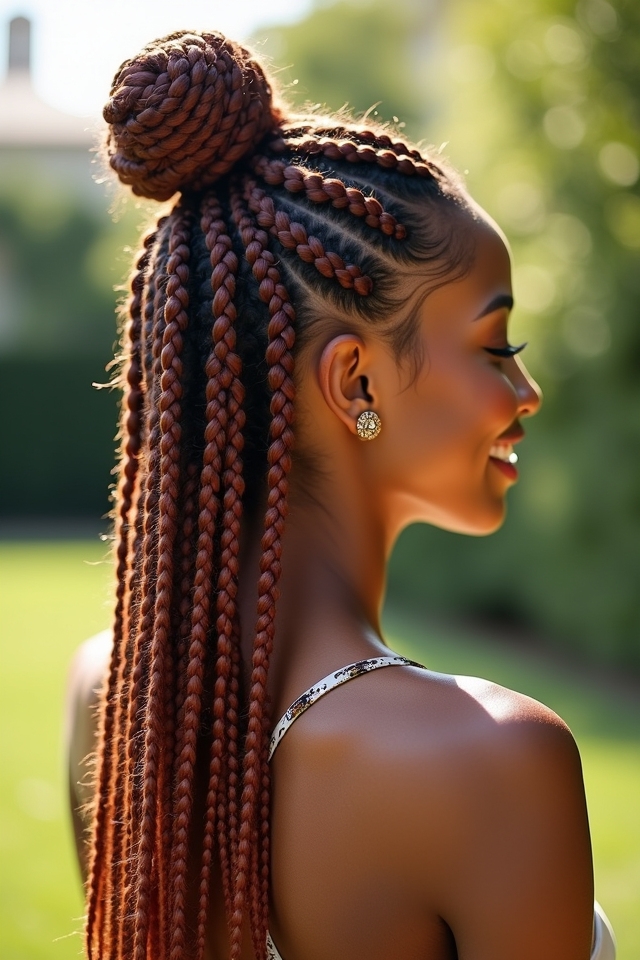 creative box braid styles