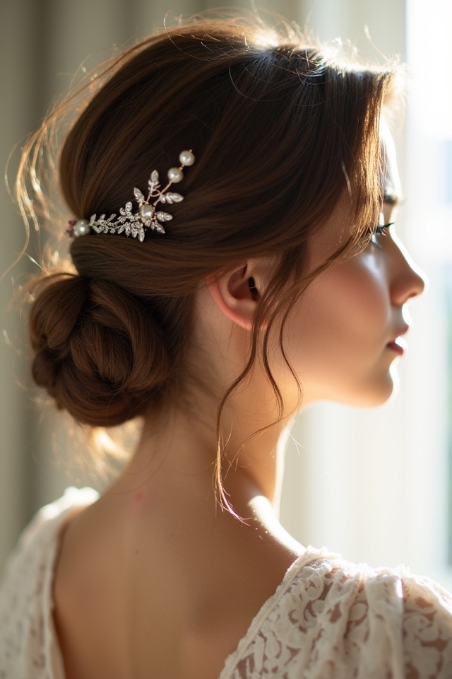 effortless chic low bun