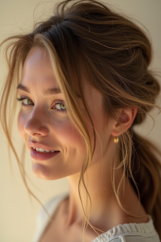 effortless chic messy ponytail