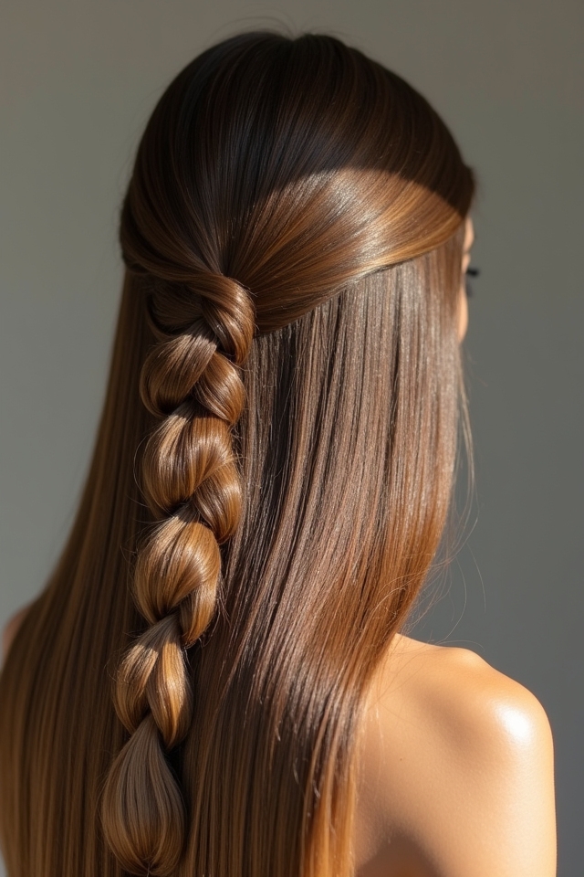 fishtail braid for straight hair