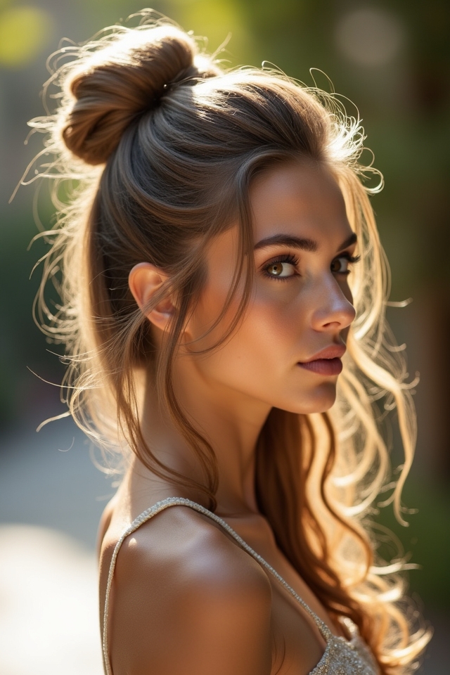 glamorous top knot styling tips