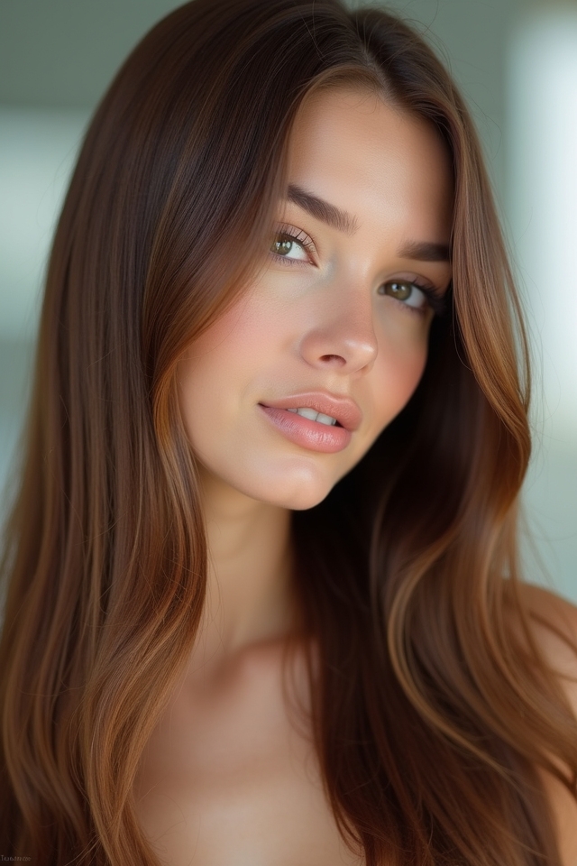 glossy straight hair tips