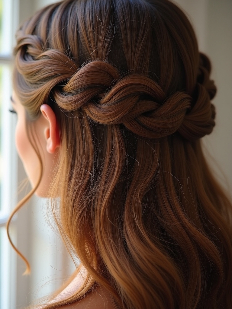 half up braided hairstyle tips