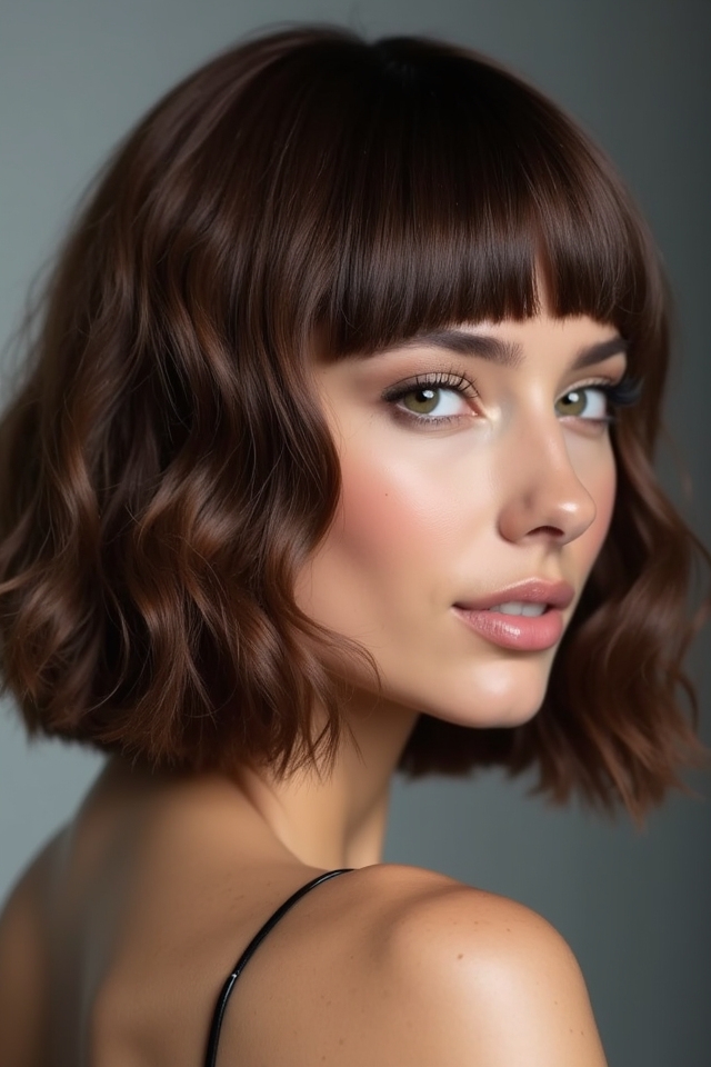 sleek bob with gloss