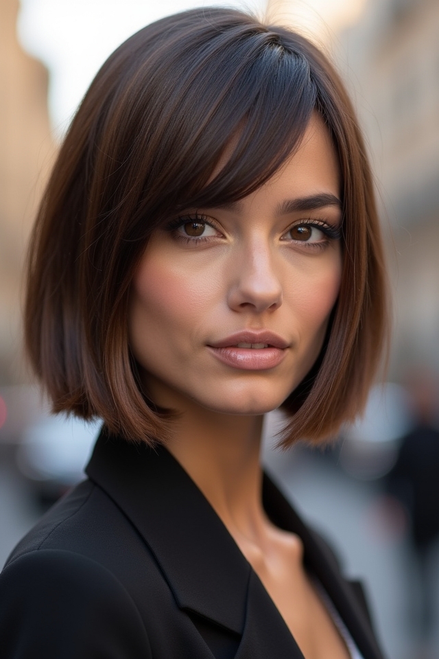 sleek bold manageable hairstyle