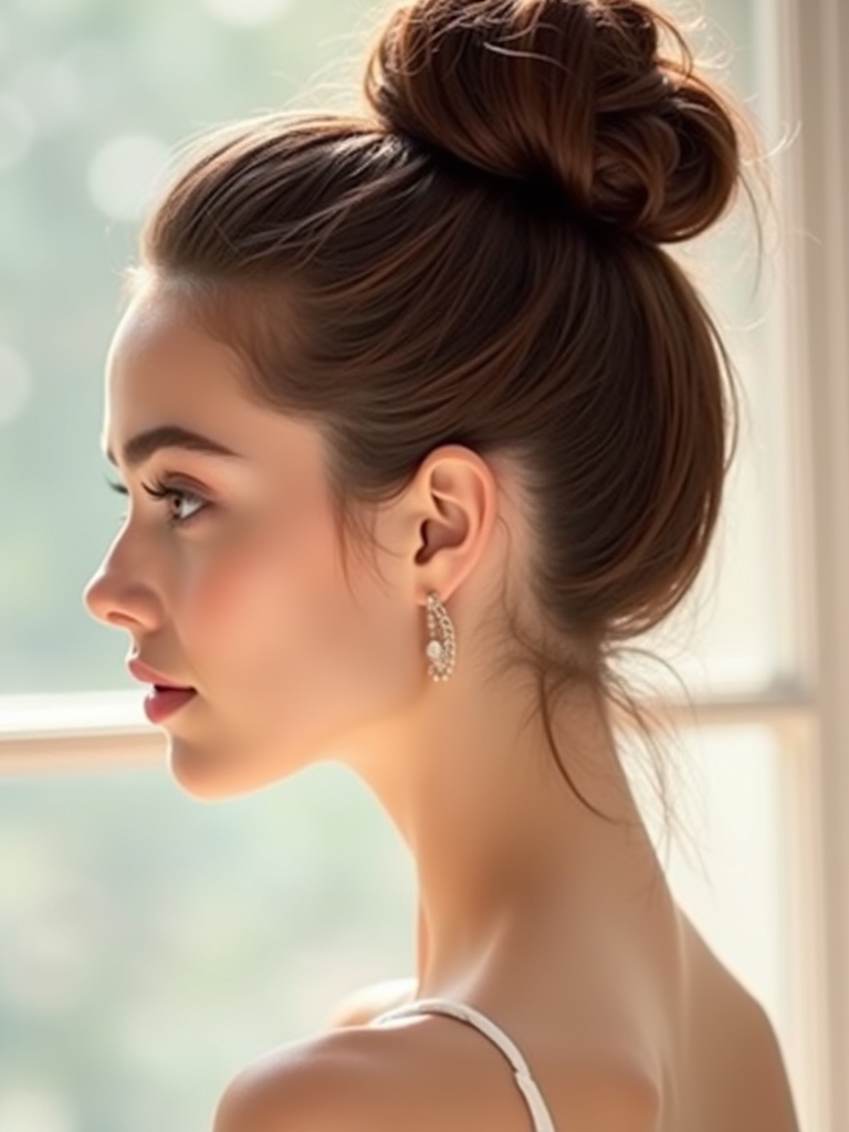 sleek high bun elegance