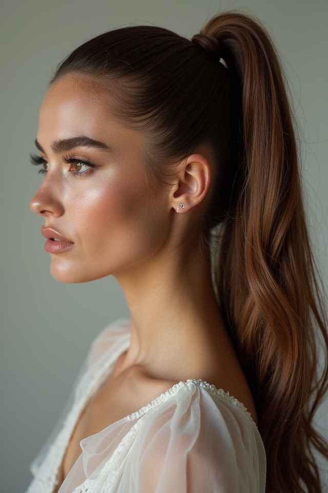 sleek high ponytail tips