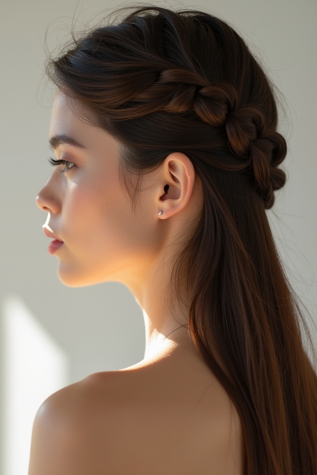 sleek side braid styles