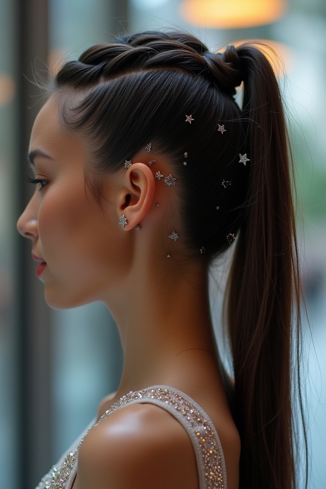 slick hairstyles with accessories