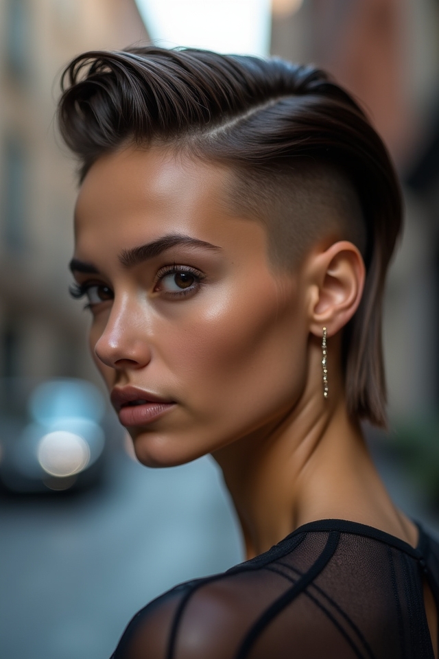 slick tapered sides hairstyle