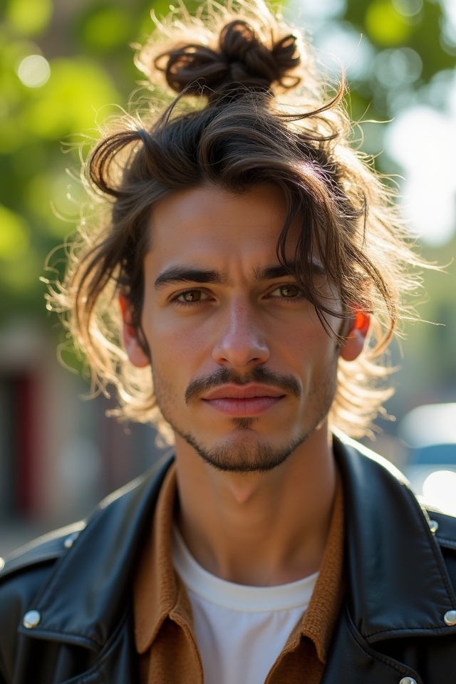 stylish creative messy bun