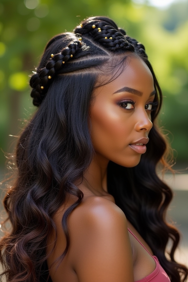 stylish half up braid ideas