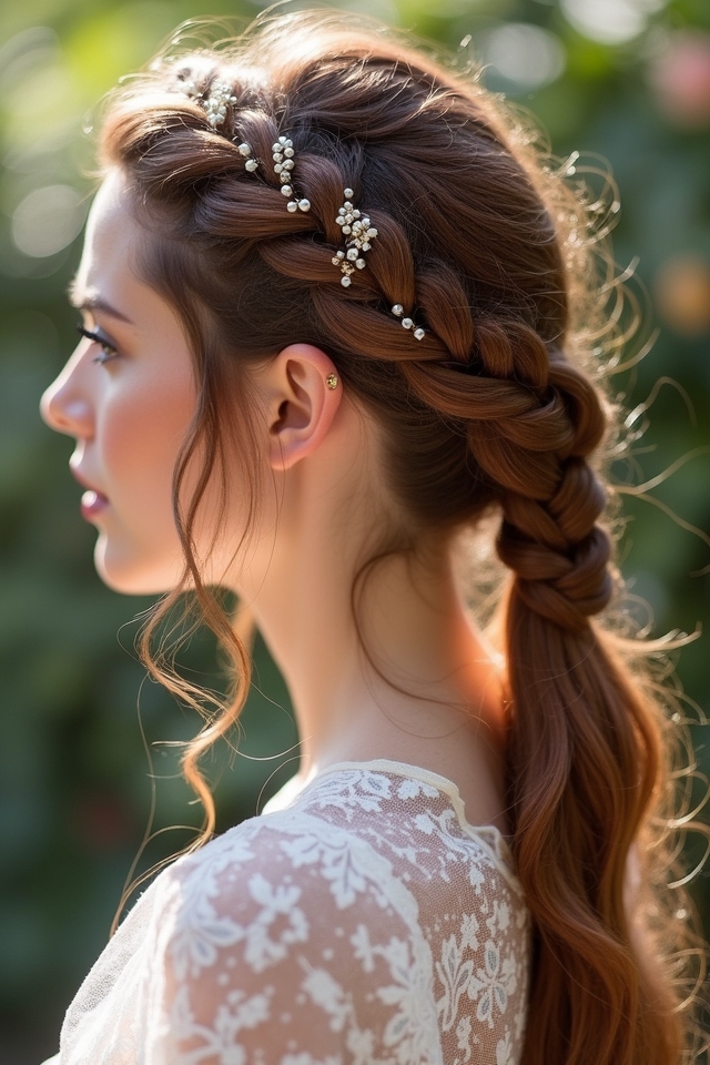 stylish ponytail side braid