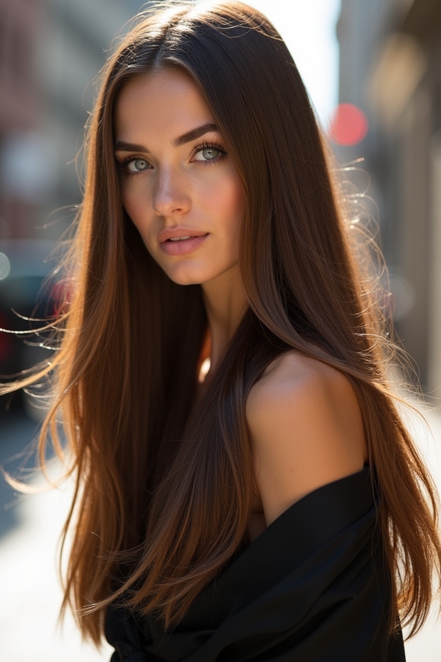 textured ends enhance straight hair