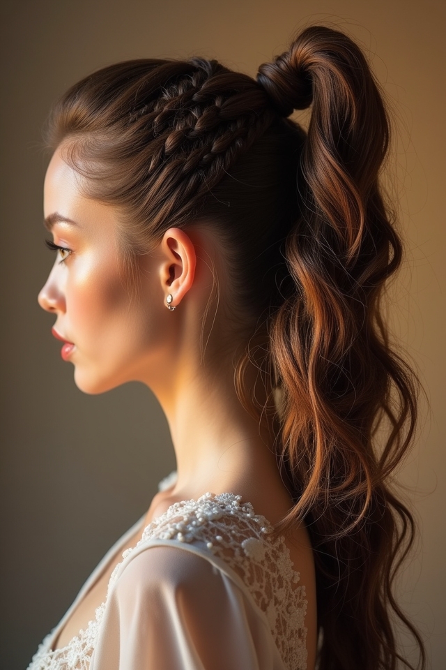 textured ponytail for volume
