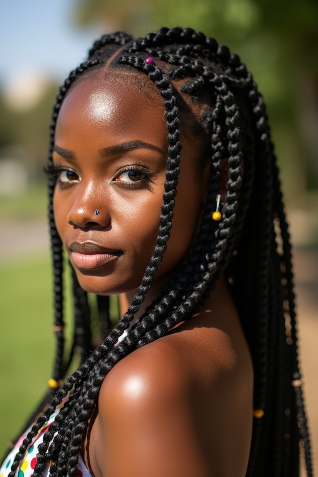 vibrant chic lemonade braids